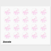 Modieus Roze Schoen adreslabel Ronde Sticker (Vel)