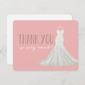 Modieus Roze | van de Kleding dankt u Bedankkaart (Voorkant / Achterkant)
