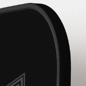 Modieus Stijlvol Monogram Zwart Pickleball Paddle (Links Detail)