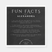 Modieus Stijlvolle Feiten Zwart-Wit Feest Servet (Voorkant)