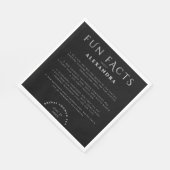 Modieus Stijlvolle Feiten Zwart-Wit Feest Servet (Hoek)