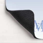 Modieus Stof Blauwe Monogram Glitters Muismat (Hoek)
