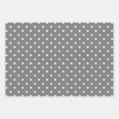 Modieus Titanium grijs, wit polka dot patroon Inpakpapier Vel (Voorkant 2)