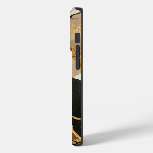 Modieus Zwart Goud Marmer Case-Mate iPhone Case (Achterkant / Links)