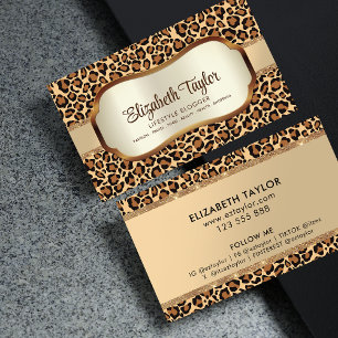 Modieuze Animal Print Visitekaartje