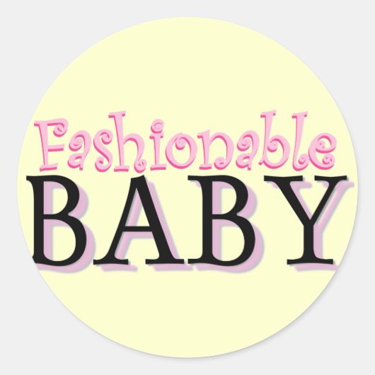 Modieuze Baby T-shirts en geschenken Ronde Sticker (Voorkant)