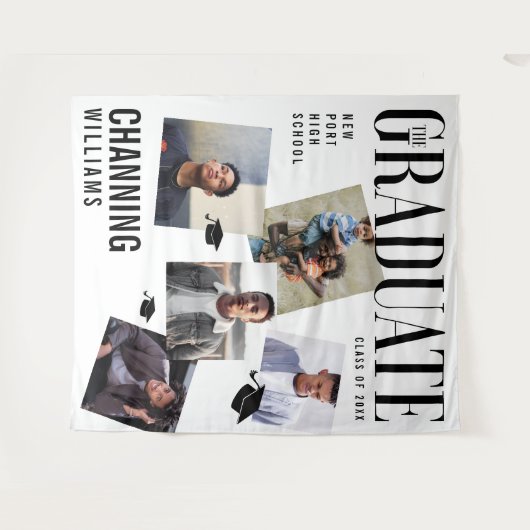 Modieuze Collage van een Tijdschriftcover voor Afs Wandkleed (Voorkant (horizontaal))