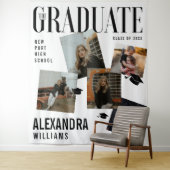 Modieuze Collage van Tijdschriftcovers voor Afstud Wandkleed (In situ)