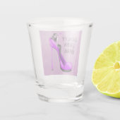Modieuze Dame in Stiletto Shot Glass Shot Glas (Achterkant)