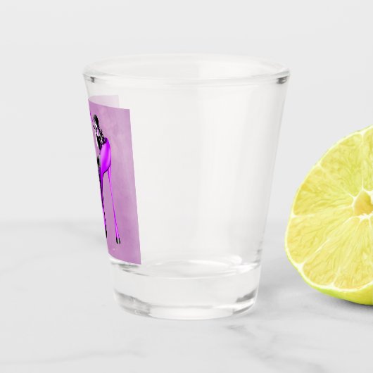 Modieuze Dame in Stiletto Shot Glass Shot Glas (Rechts)