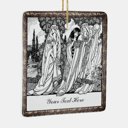 Modieuze  Dames Keramisch Ornament (Rechts)