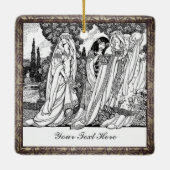 Modieuze  Dames Keramisch Ornament (Achterkant)