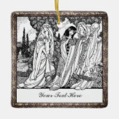 Modieuze  Dames Keramisch Ornament (Voorkant)