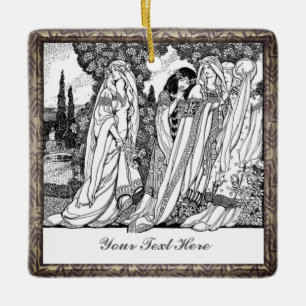 Modieuze  Dames Keramisch Ornament