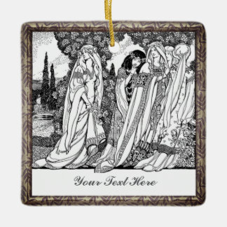 Modieuze  Dames Keramisch Ornament