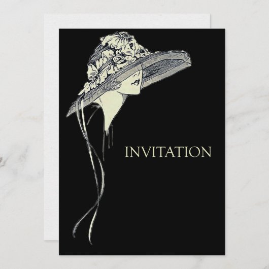 Modieuze Dameshoed Kaart (Voorkant / Achterkant)