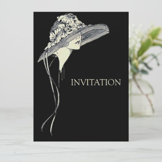 Modieuze Dameshoed Kaart (Staand voorkant)