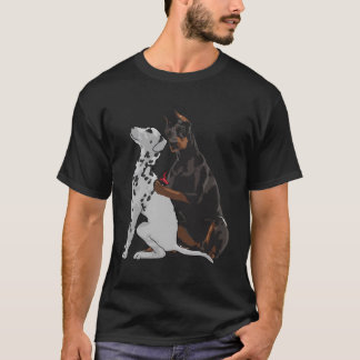 Modieuze Doberman tatoeëren Dalmatische hond T-shirt
