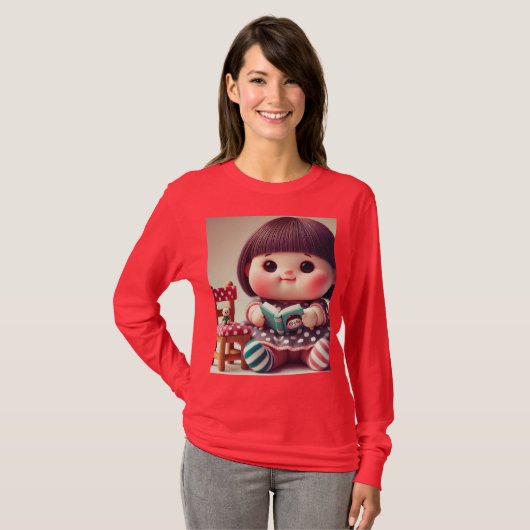 # Modieuze fans: mooie hoodie voor een vrouw. T-shirt (Voorkant volledig)