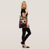 # Modieuze FAS: canvas tas met schattige apenprint (Op model)
