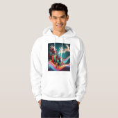 # Modieuze FAS: mannen hoodie met mooie print (Voorkant volledig)