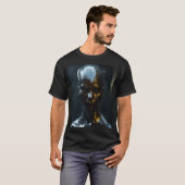 # Modieuze FAS: zwart T-shirt voor heren. (Voorkant volledig)