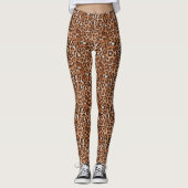 Modieuze, Fierce, Brown, White & Black Leopard Leggings (Voorkant)