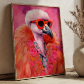Modieuze Flamingo Funky Art Print