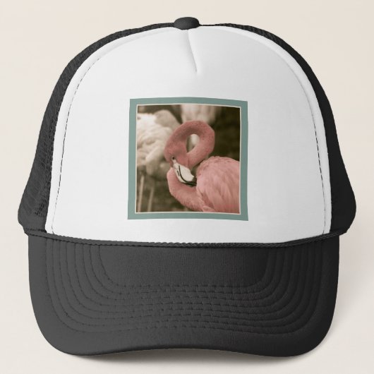modieuze flamingo trucker pet (Voorkant)