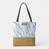 Modieuze Floral Waterverf rotan look Tote Bag (Achterkant)