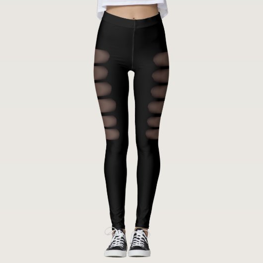 Modieuze Gescheurde Ontwerp Leggings (Voorkant)