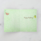 Modieuze groene van de muziekmeisje & viool de kaart (Binnen)