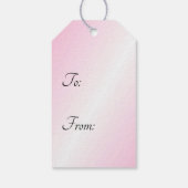 Modieuze hoge hakken roze naar en van cadeaulabel (Achterkant)