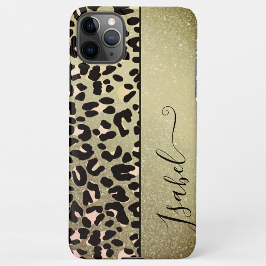 Modieuze Leopard Patroon Achtergrond Aangepaste na iPhone Hoesje (Achterkant)