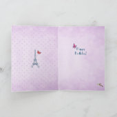 Modieuze lila die in de Meisjes van Parijs Kaart (Binnen)