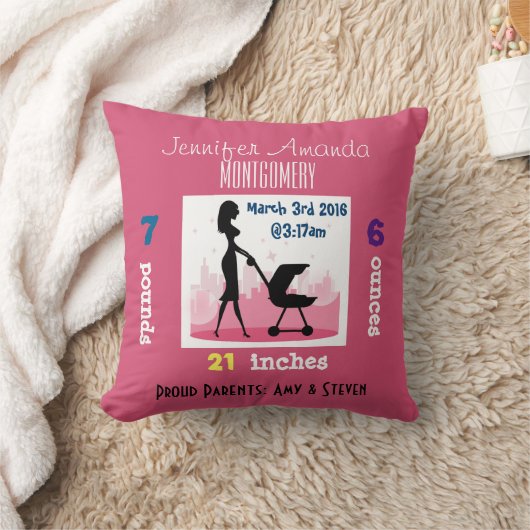 Modieuze Mama Baby aankondiging Kussen (Deken)
