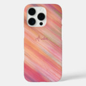 Modieuze Multi Kleur Gestreepte Textuur Aanpassen Case-Mate iPhone Case (Achterkant)