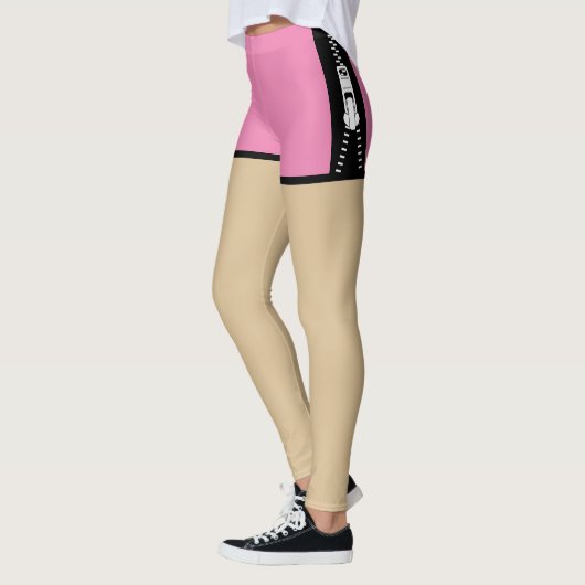 modieuze nep shorts l rits chic leggings (Links)