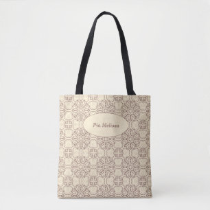 Modieuze patroon Canvas tas