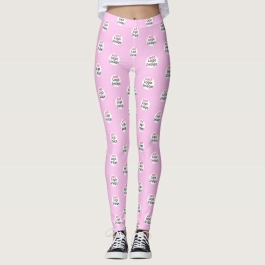 Modieuze Professionele Zakelijke Aangepaste Roze Leggings (Voorkant)