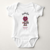 Modieuze robot baby body romper (Voorkant)
