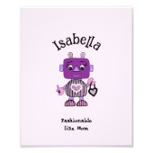 Modieuze robot baby slab foto afdruk (Voorkant)