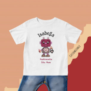 Modieuze robot baby T-shirt