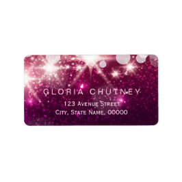 Modieuze Roze Glitter met Glamour Sparkles Etiket