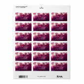 Modieuze Roze Glitter met Glamour Sparkles Etiket (Full Sheet)