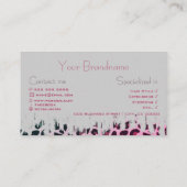 Modieuze Roze Ombre Leopard Patroon Hair Salon Visitekaartje (Achterkant)