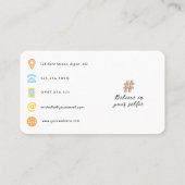 Modieuze Selfie Meisje QR Code Visitekaartje (Achterkant)