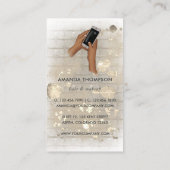 Modieuze selfie meisje visitekaartje (Achterkant)