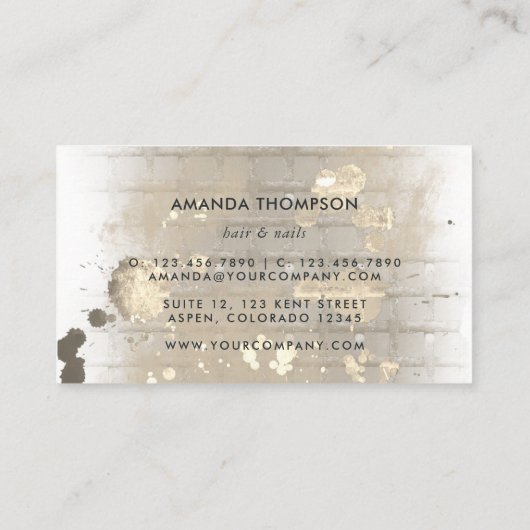 Modieuze Selfie Meisje Visitekaartje (Achterkant)