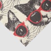 Modieuze Stijlvolle Waterverf Cat Decoupage Art Tissuepapier (Detail)